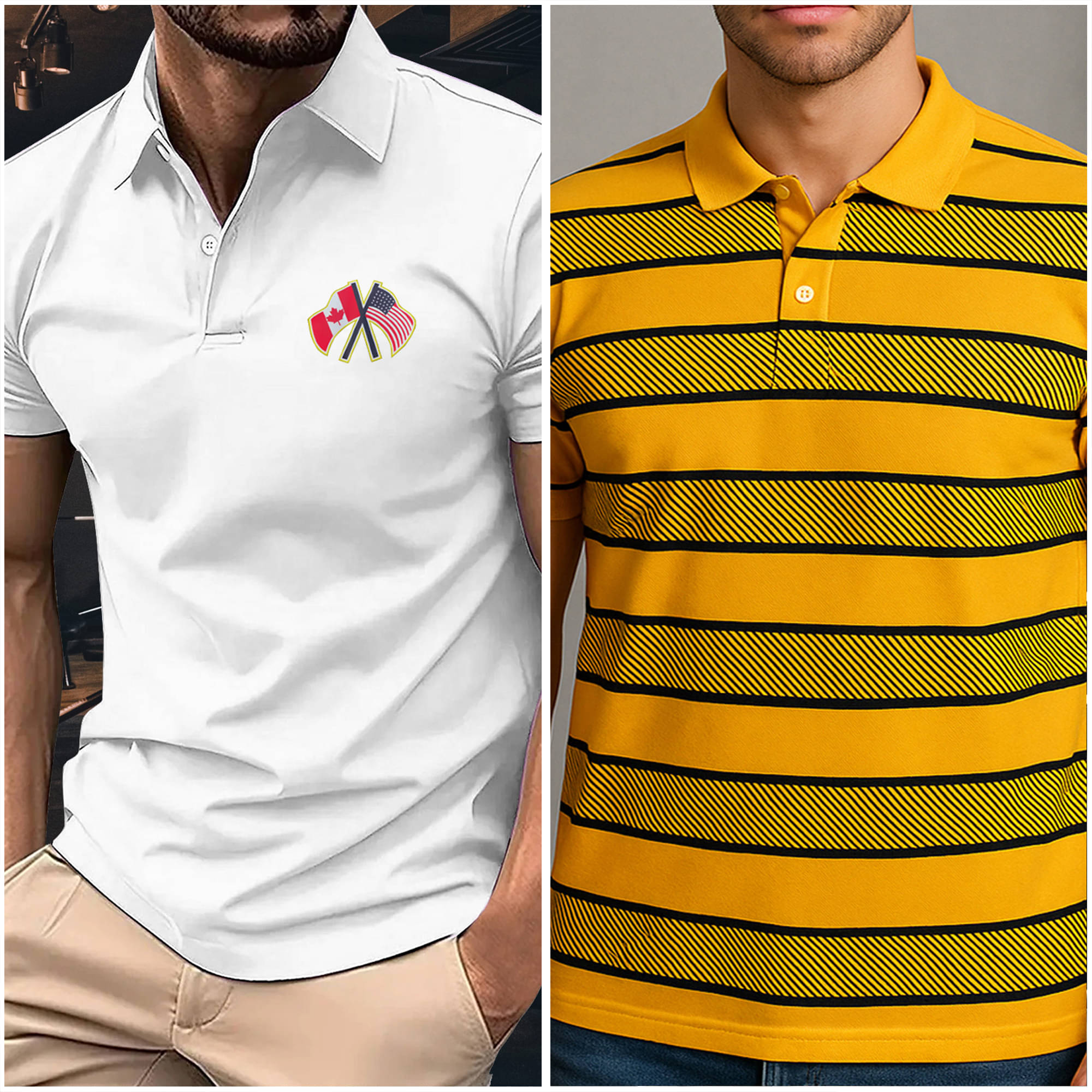     			AIN6 Men Polyester Regular Fit Printed Polo T Shirt ( White )
