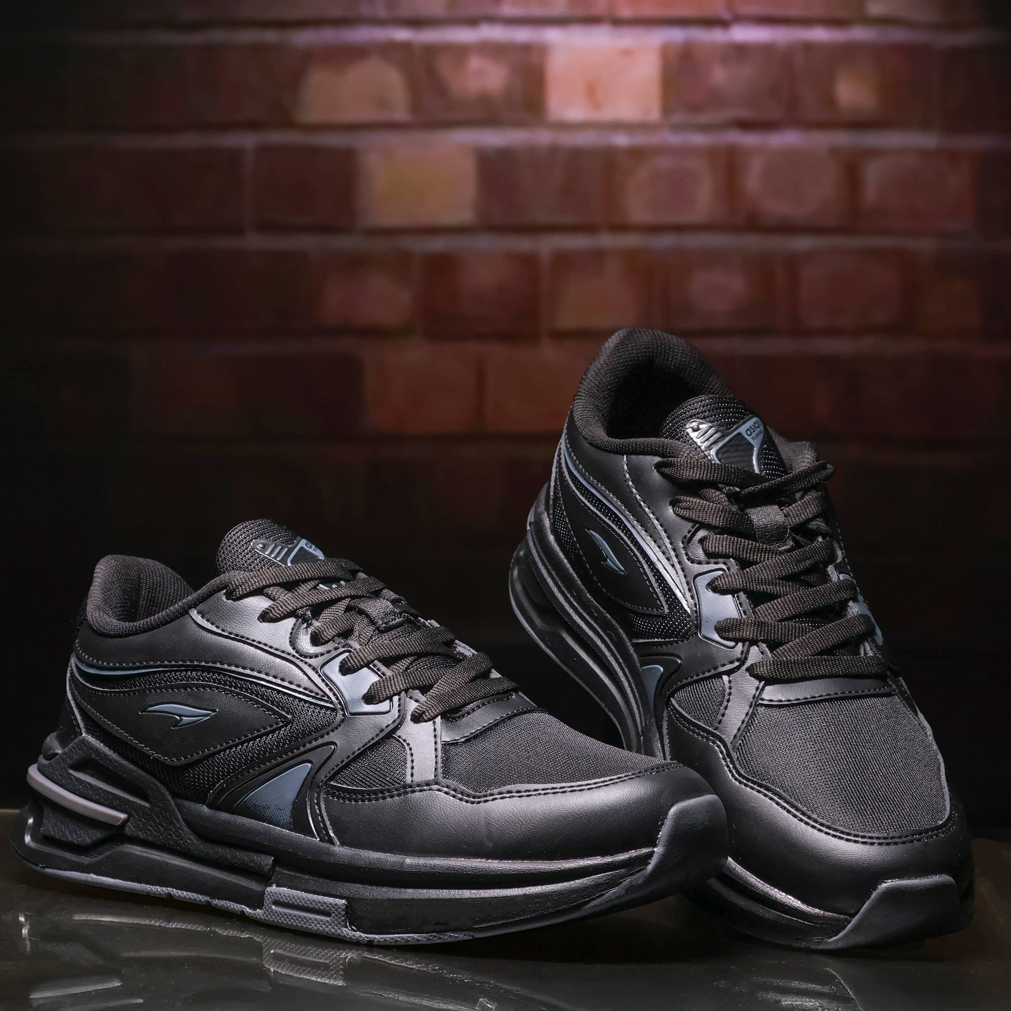     			ASIAN POWERKICK-55 Black Men's Sneakers