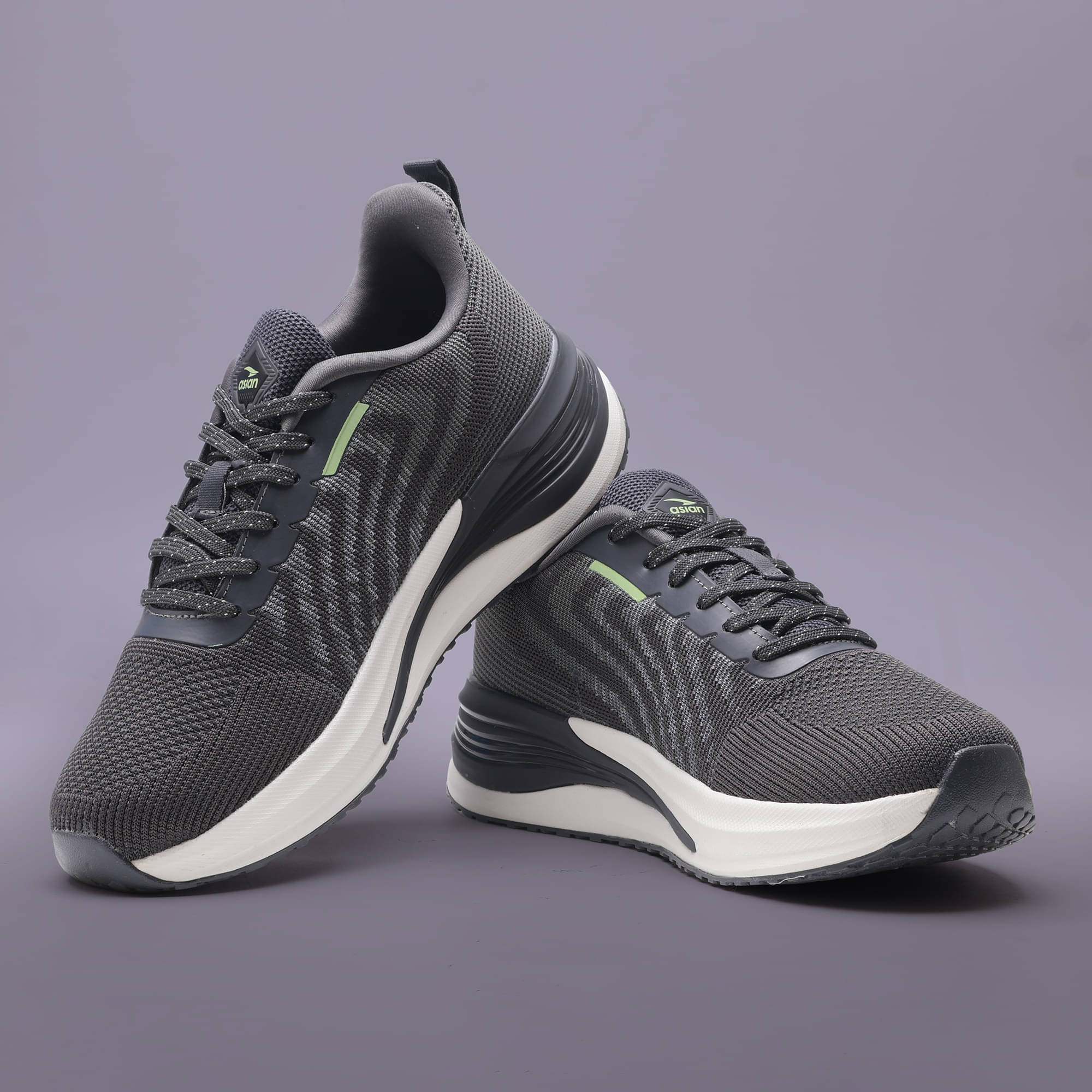     			ASIAN POWERPLAY-34 Dark Grey Men's Sports Running Shoes