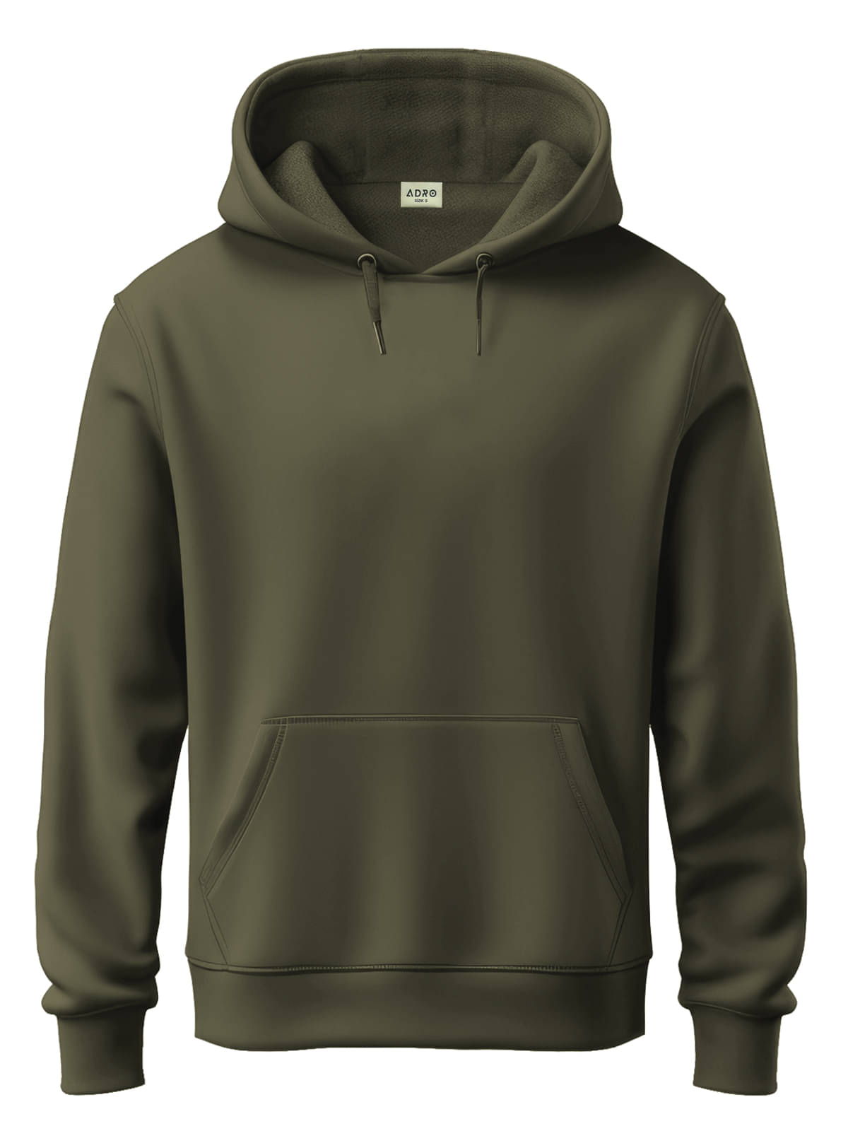     			Adro Fleece Hooded Men's Sweatshirt - Olive ( Pack of 1 )