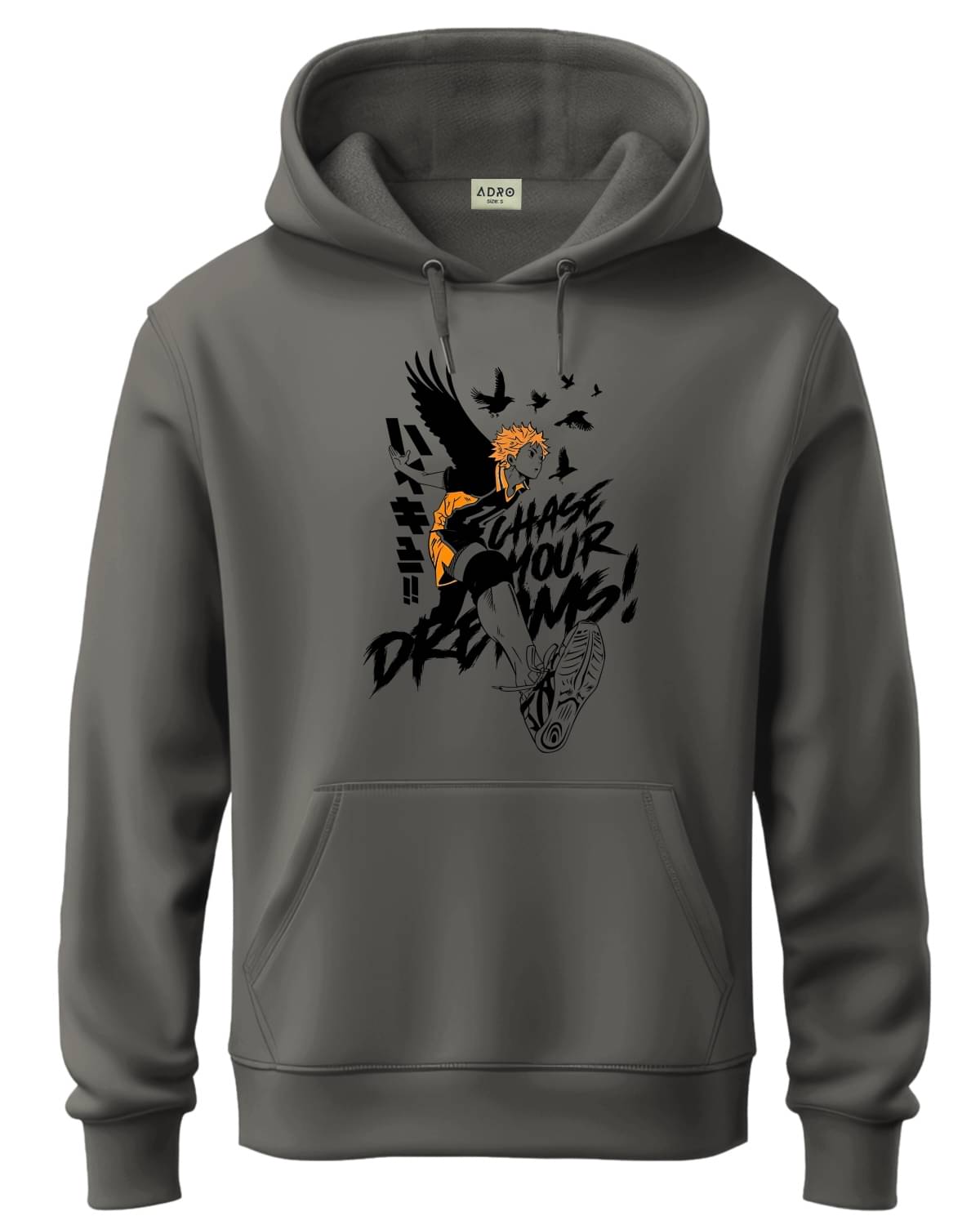     			Adro Fleece Hooded Men's Sweatshirt - Dark Grey ( Pack of 1 )