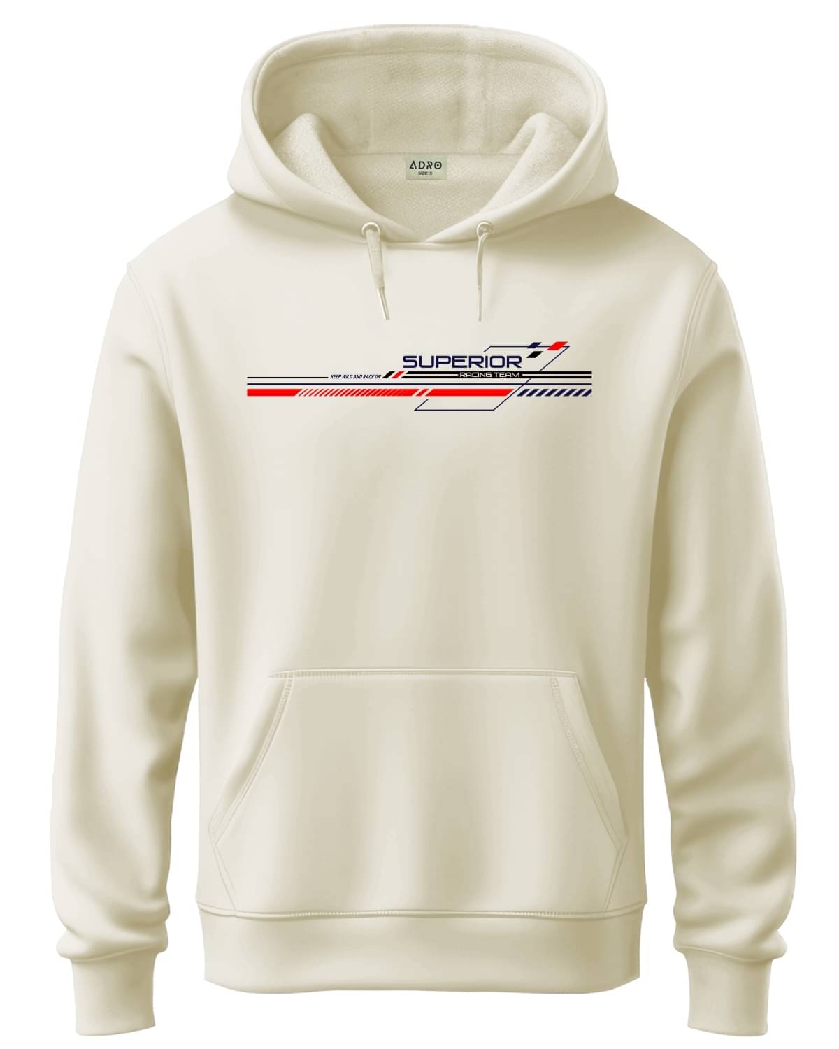     			Adro Fleece Hooded Men's Sweatshirt - Off White ( Pack of 1 )