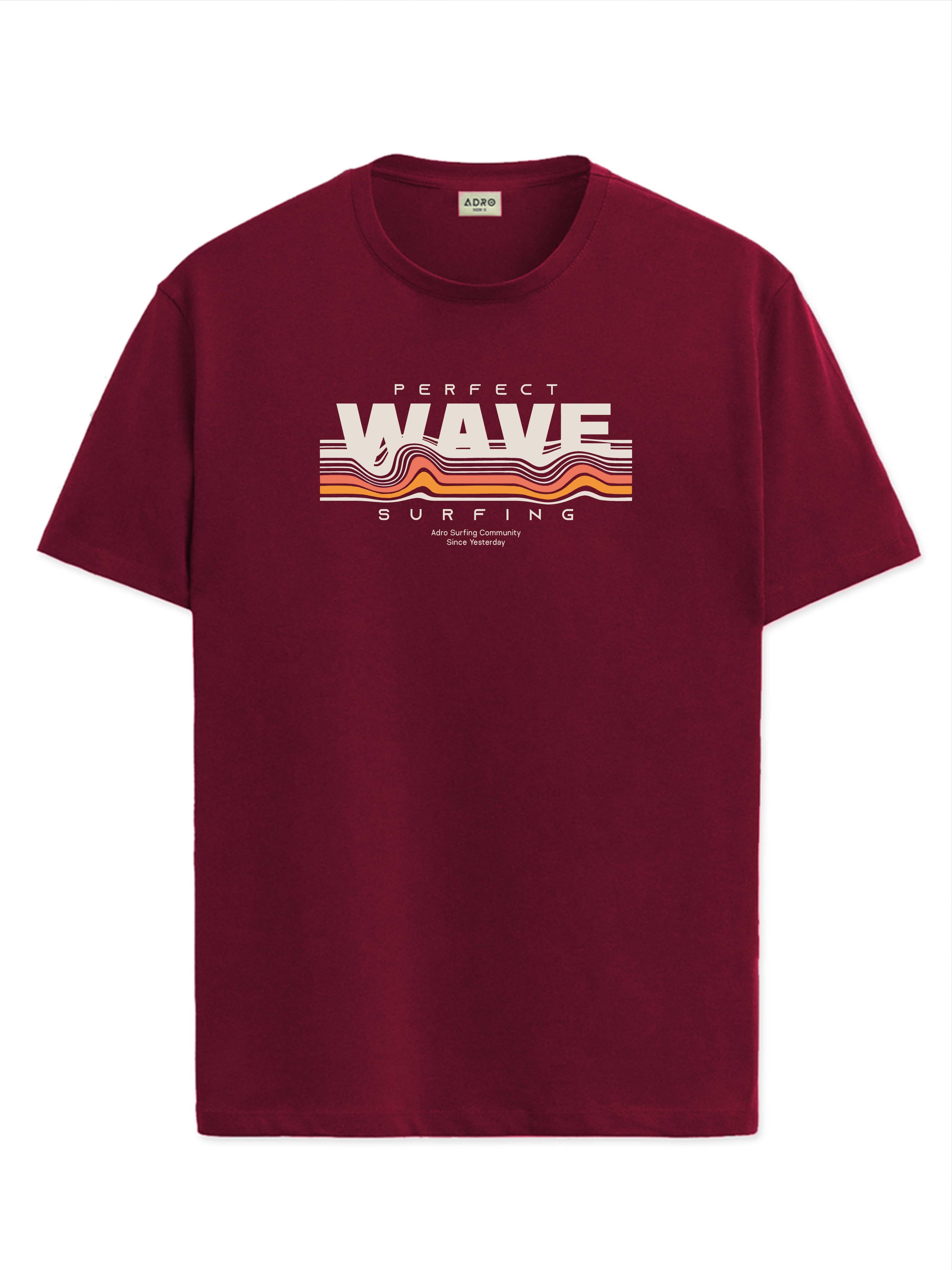     			Adro Men Cotton Blend Regular Fit Printed T-Shirt ( Maroon )
