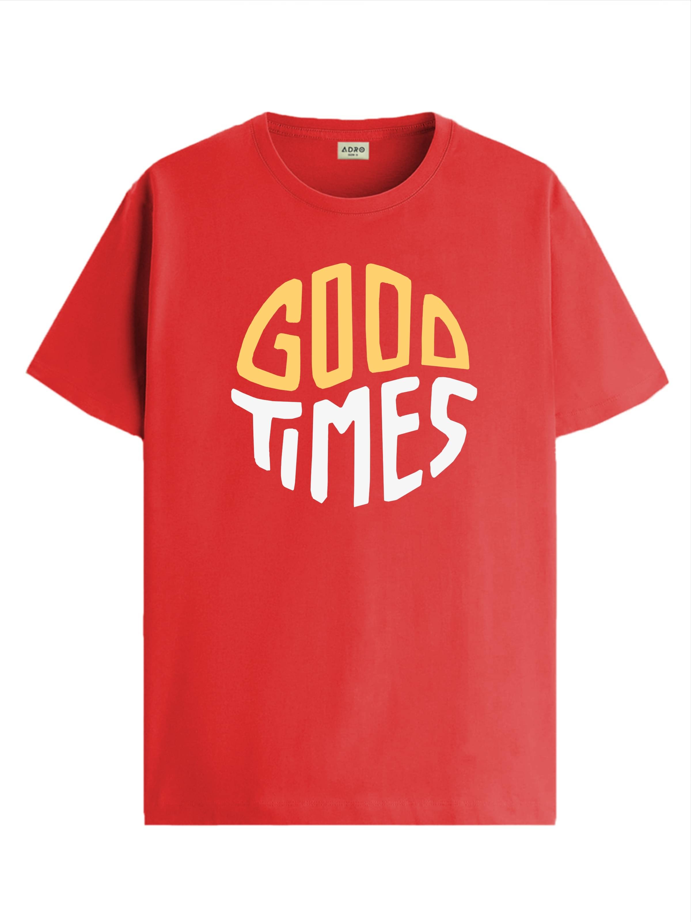    			Adro Men Cotton Blend Regular Fit Printed T-Shirt ( Red )