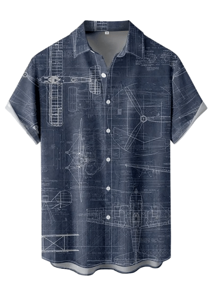 BEAUE Poly Cotton Regular Fit Printed Half Sleeves Men's Casual Shirt - Blue ( Pack of 1 )