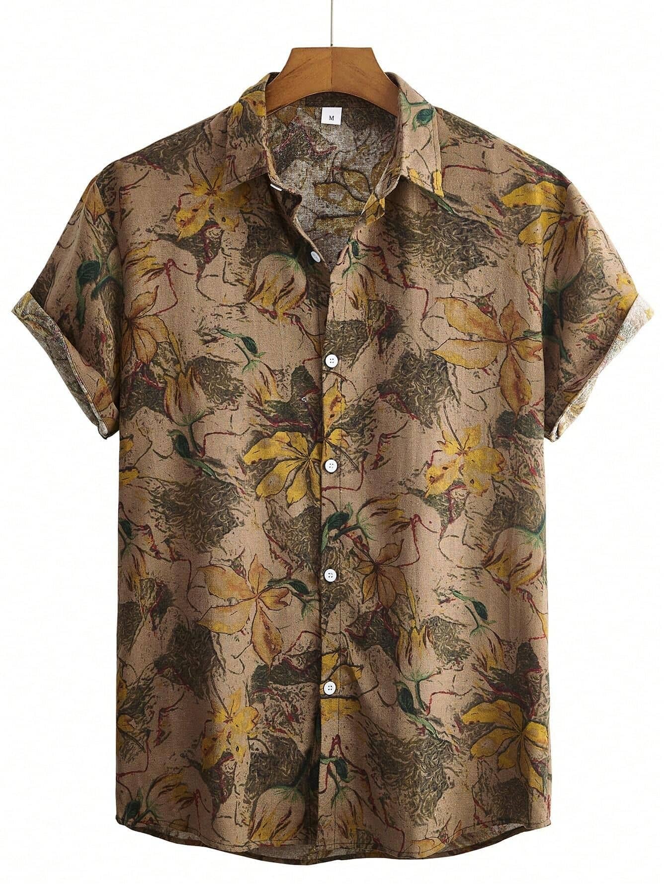 BEAUE Poly Cotton Regular Fit Printed Half Sleeves Men's Casual Shirt - Multi ( Pack of 1 )