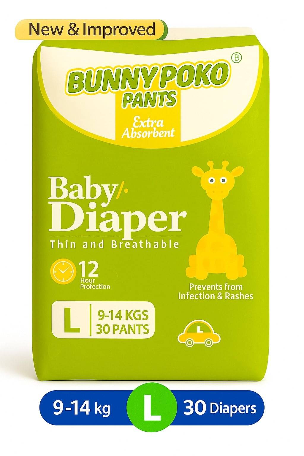     			BUNNY POKO PANTS L Diaper Pants ( Pack of 1 )