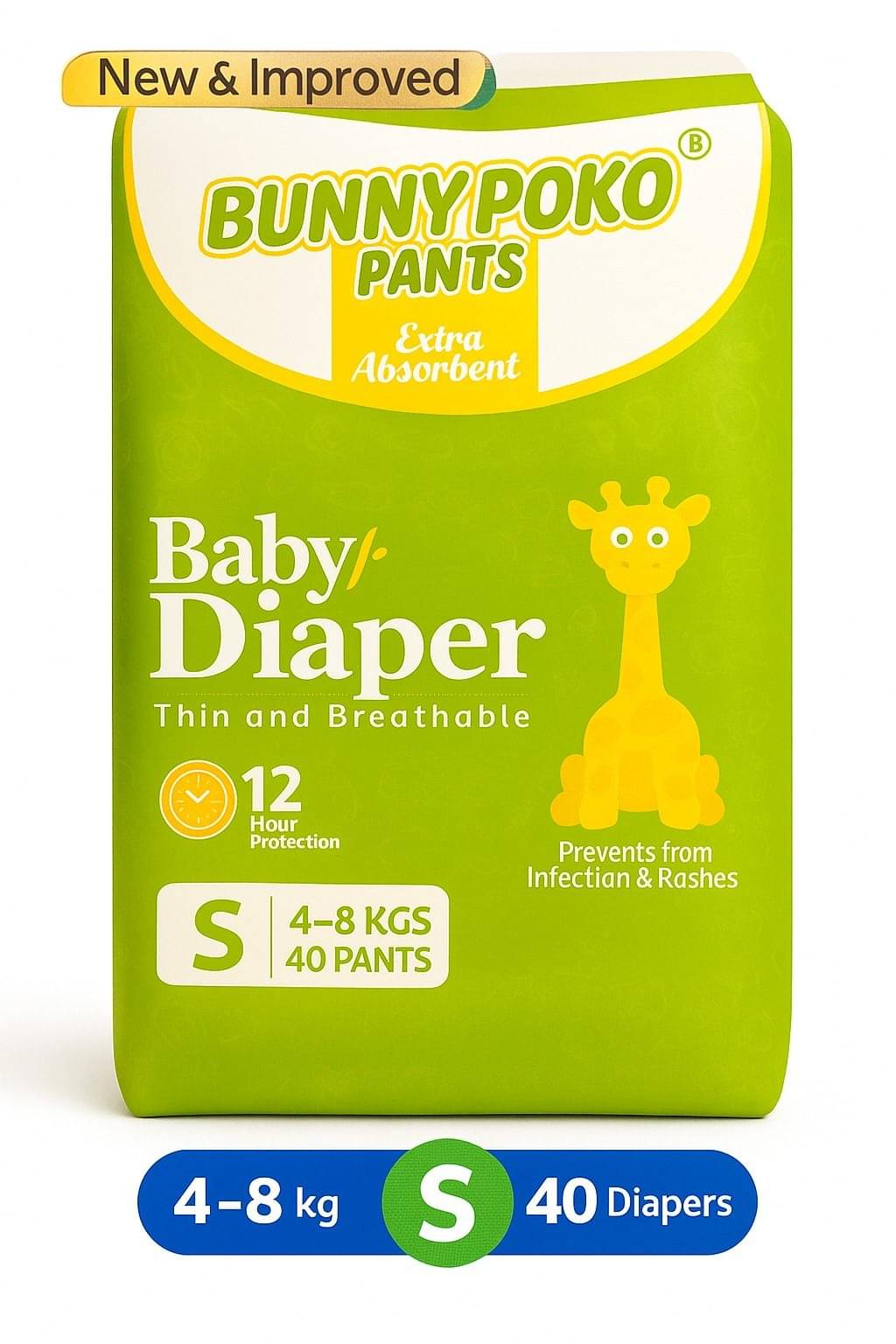 BUNNY POKO PANTS S Diaper Pants ( Pack of 1 ) BUNNY POKO PANTS S Diaper Pants ( Pack of 1 )