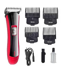 CRS trimmer for men Red Cordless Clipper With 60 minutes Runtime