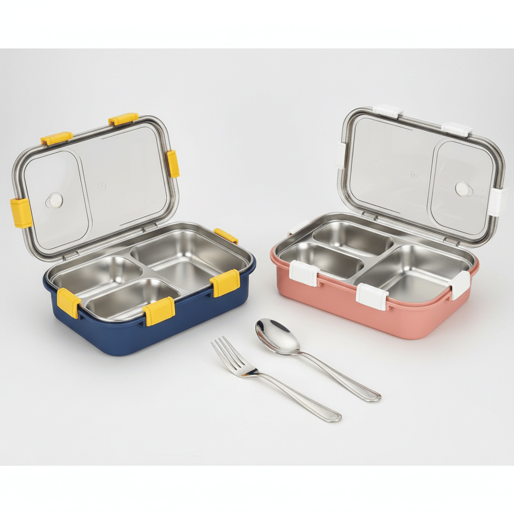     			Dreamy Delights BentoZen Stainless Steel Insulated Lunch Box 3 - Container ( Pack of 1 )