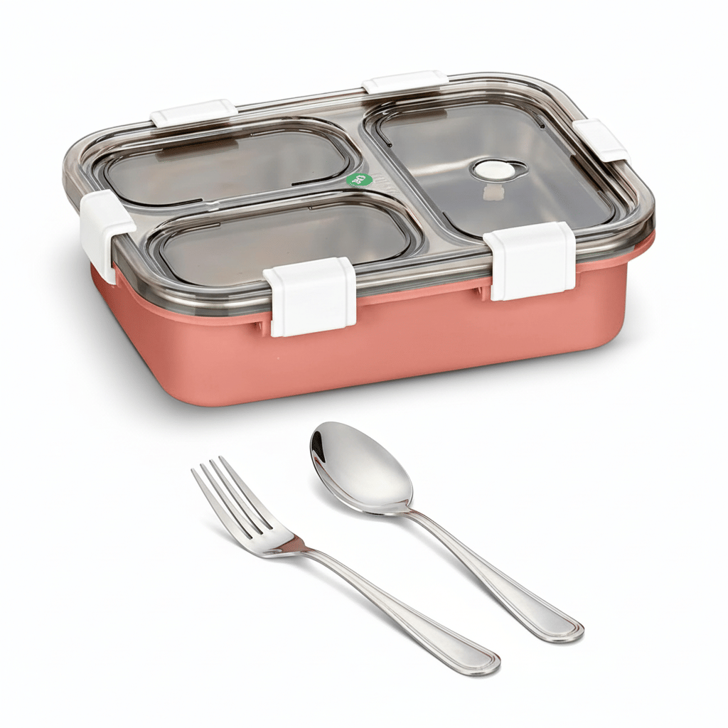     			Dreamy Delights BentoZen Stainless Steel Insulated Lunch Box 3 - Container ( Pack of 1 )