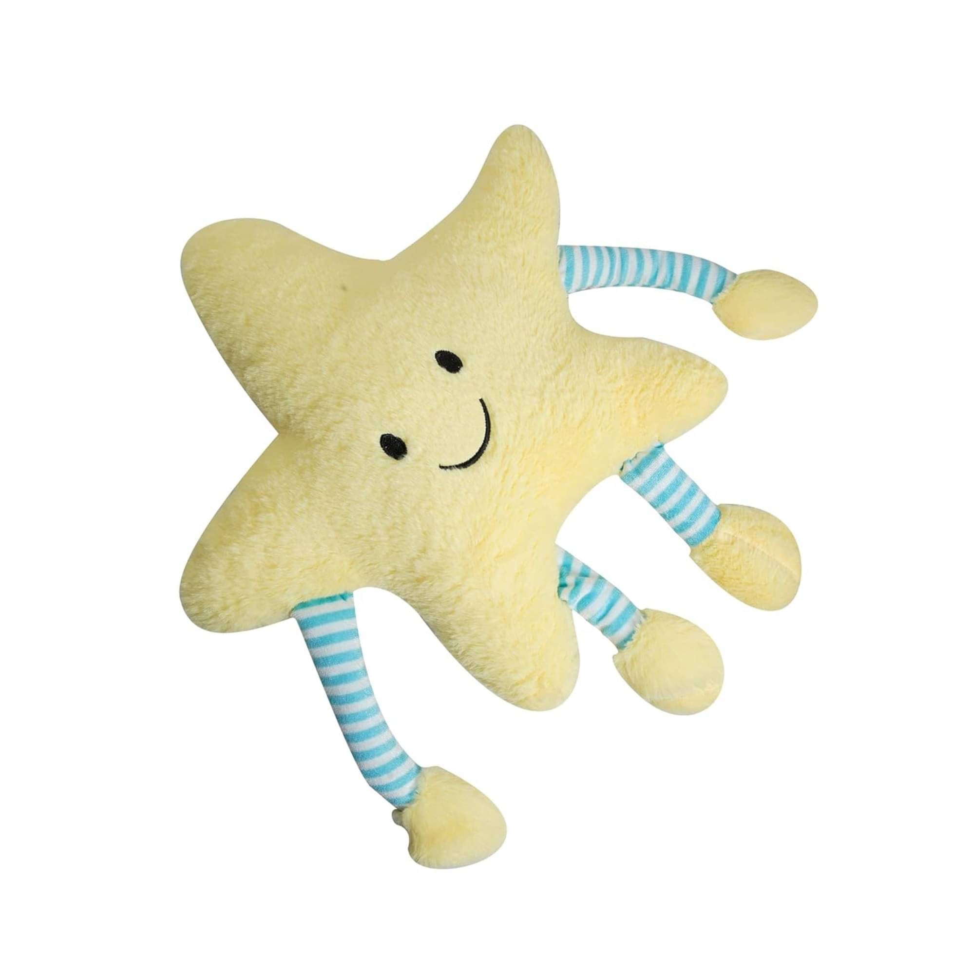     			Fibre Filled Stuffed Star Soft Toy Pillow with Arm & Leg for Baby of Plush Hugging Pillow Soft Toy for Kids Boy Girl Birthday Gift (Yellow)