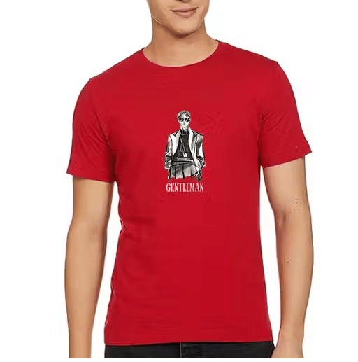     			Franscart Men Cotton Regular Fit Printed T-Shirt ( Red )