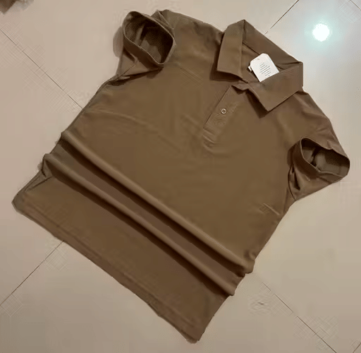     			Generic Charvneet enterprises Men Cotton Blend Regular Fit Solid Polo T Shirt ( Brown )