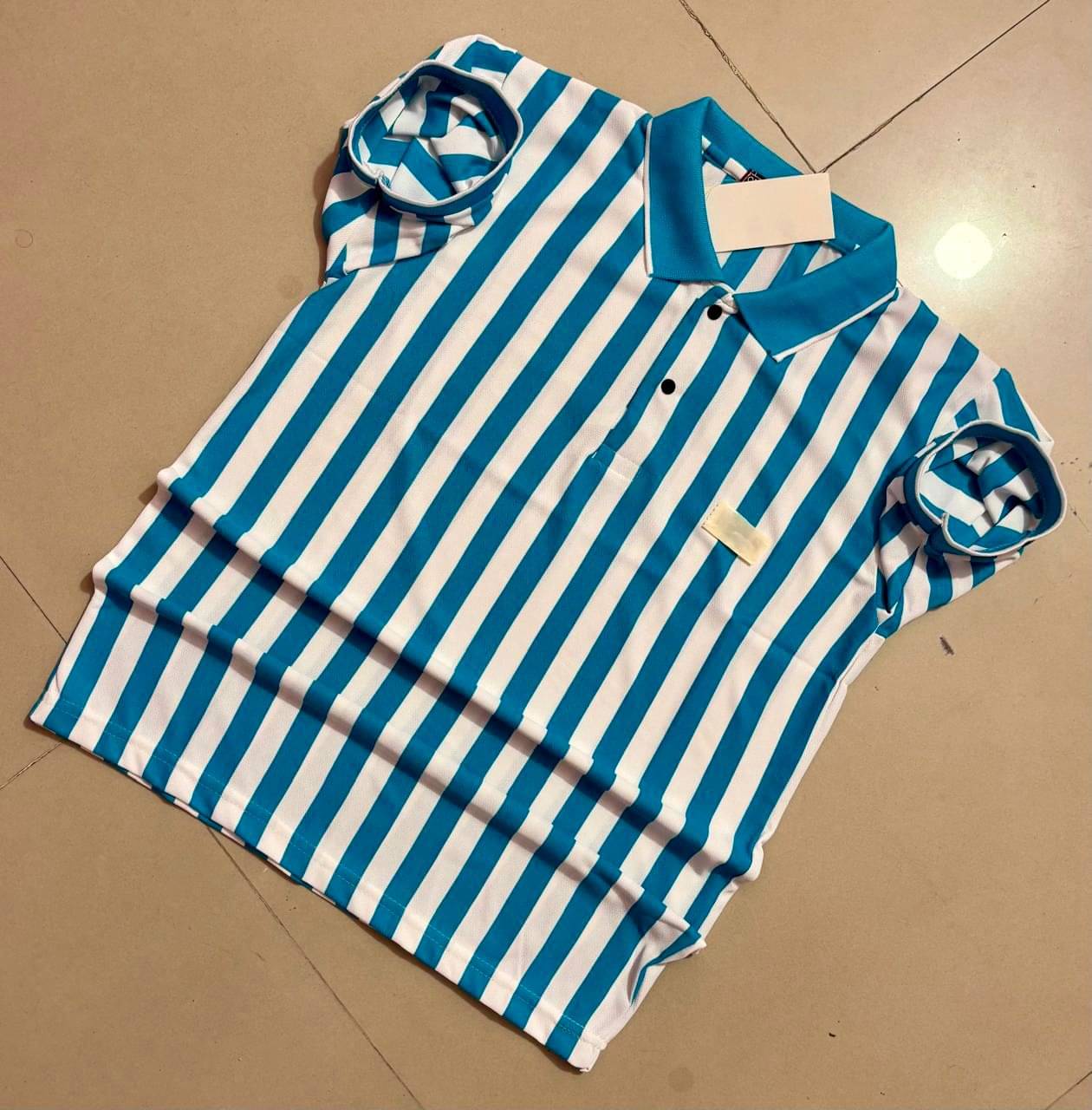 Generic Charvneet enterprises Men Cotton Blend Regular Fit Striped Polo T Shirt ( Blue ) Generic Charvneet enterprises Men Cotton Blend Regular Fit Striped Polo T Shirt ( Blue )