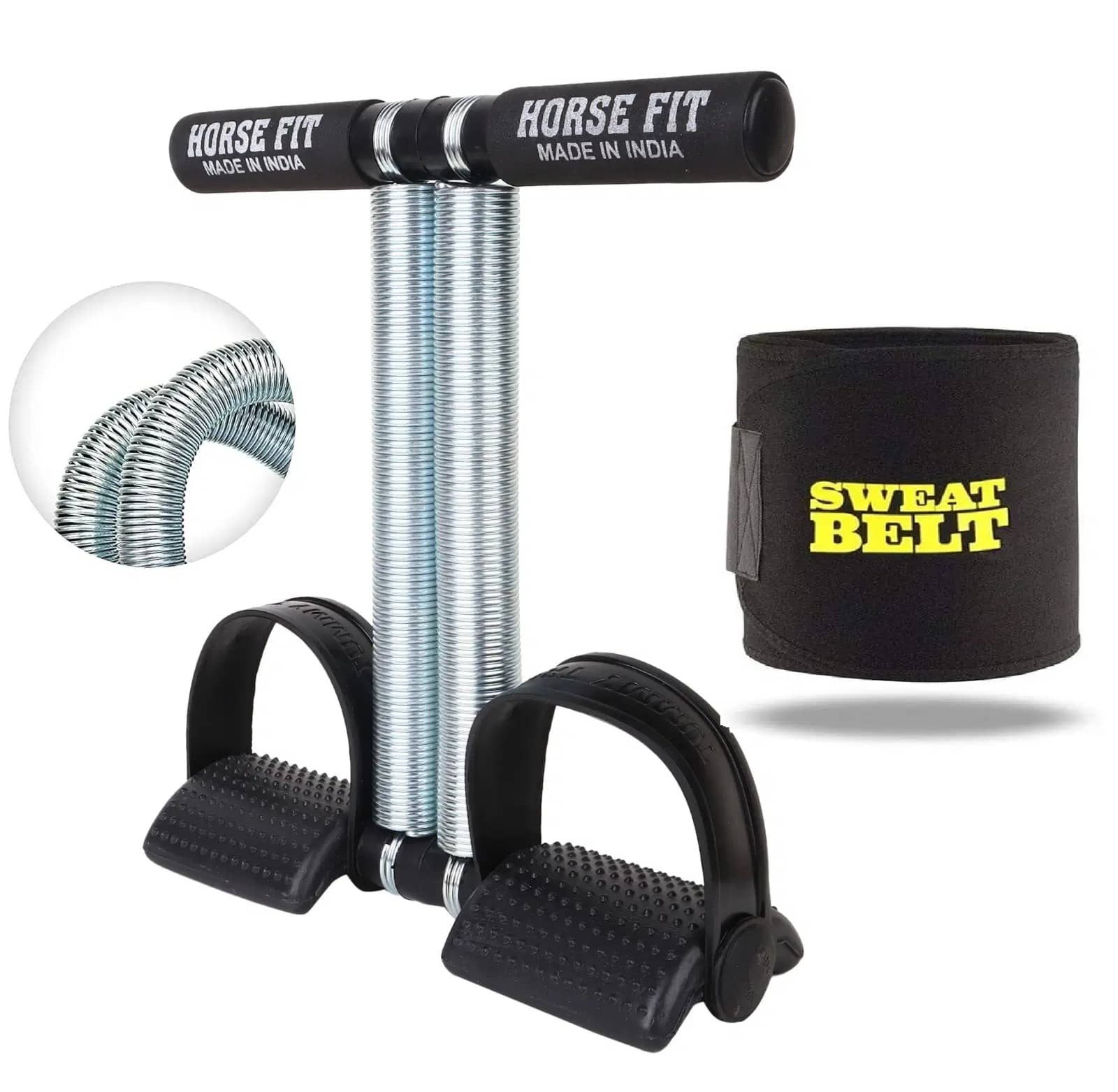 HORSE FIT Tummy Trimmer and Sweat Slim Belt Abs Exercises Fat Buster Weight Loss Fitness Home Gym Workout Equipment For Men and Women (Multicolor) - Sports and Fitness Equipment | Buy online on ZillyBuy