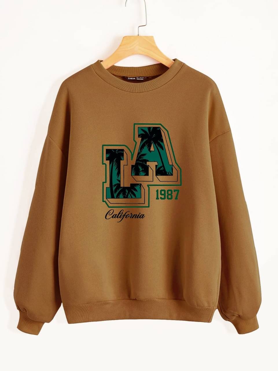     			KCON Fleece Round Neck Men's Sweatshirt - Coffee ( Pack of 1 )