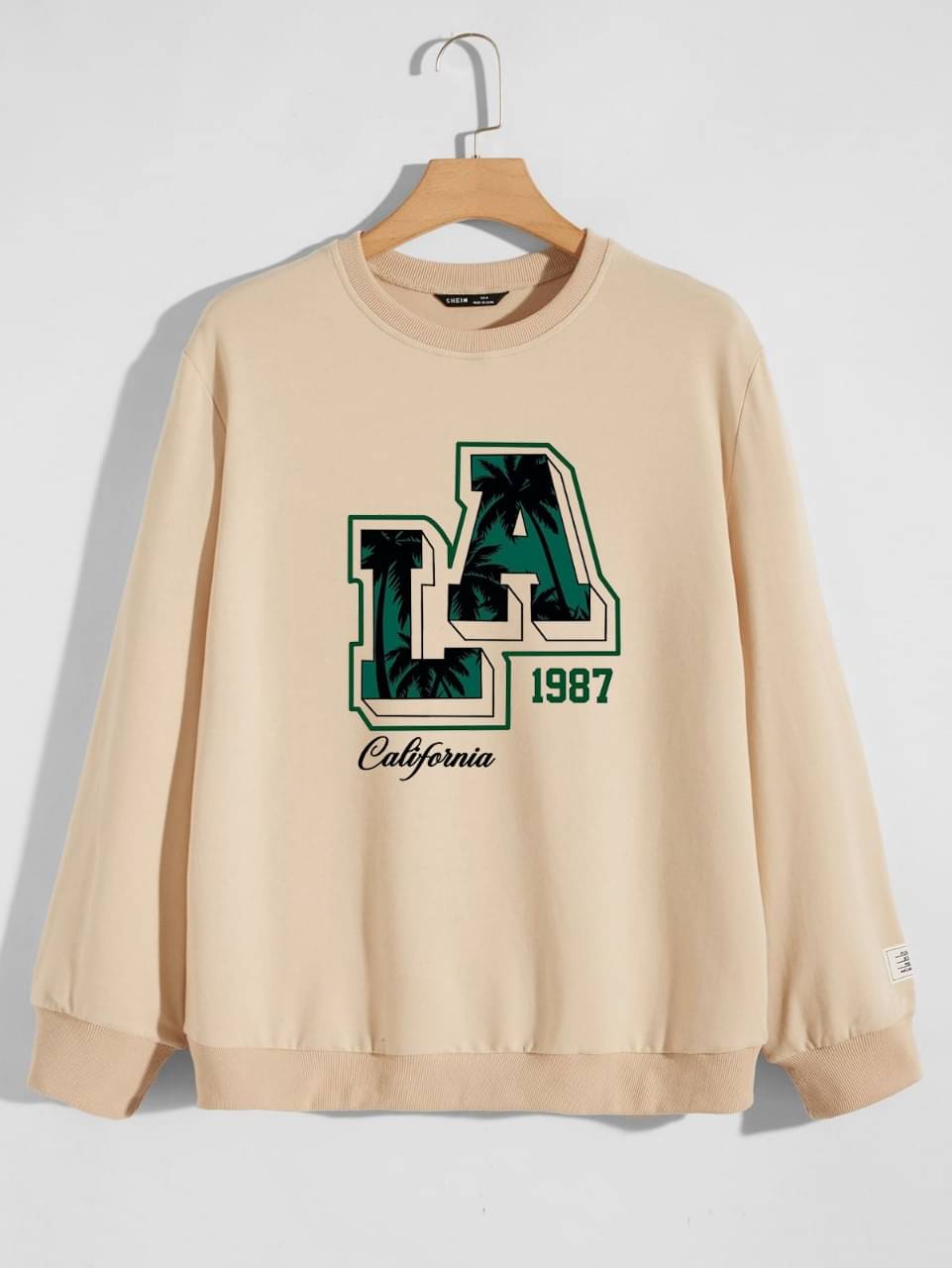     			KCON Fleece Round Neck Men's Sweatshirt - Cream ( Pack of 1 )