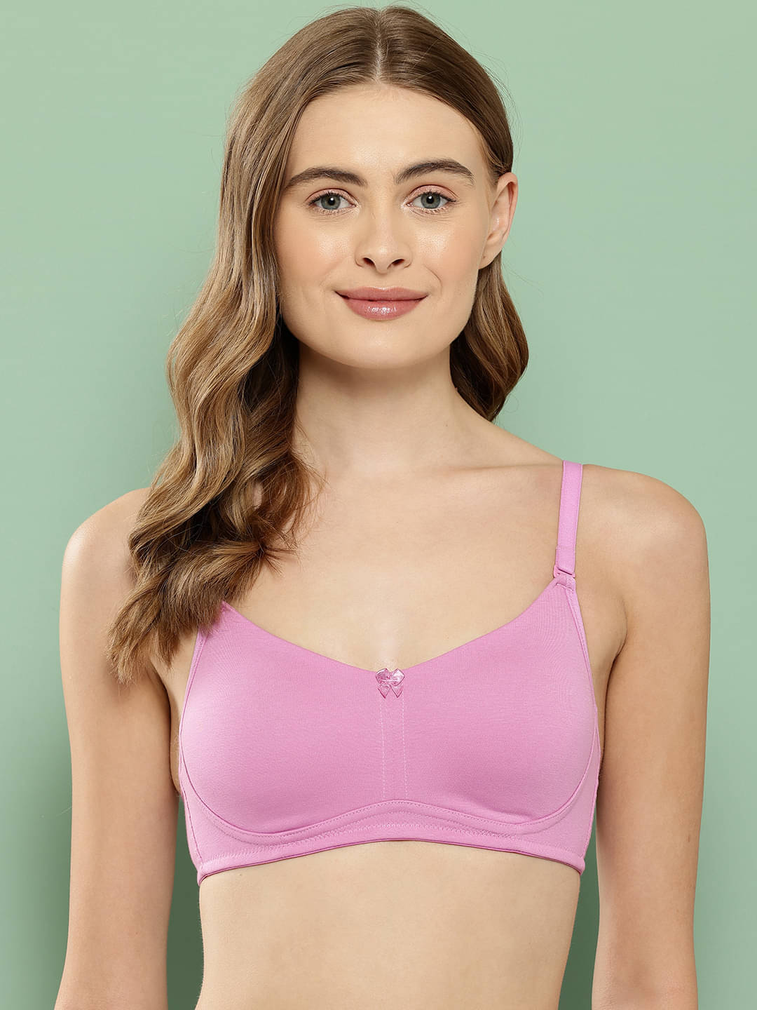 Leading Lady Pack of 1 Cotton Non Padded Everyday Bra For Women ( Pink )     			Leading Lady Pack of 1 Cotton Non Padded Everyday Bra For Women ( Pink )