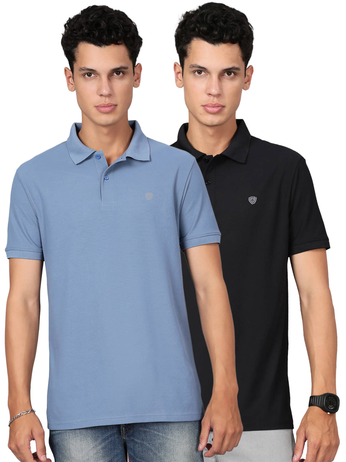     			Lux Cozi Men Cotton Blend Regular Fit Solid Polo T Shirt ( Multicolor9 )