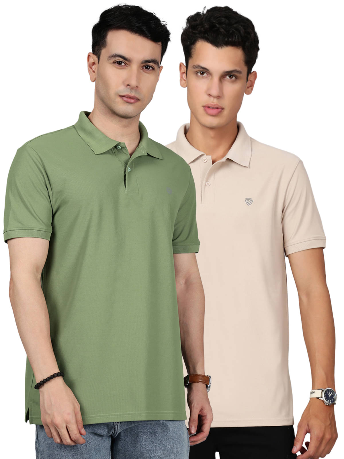     			Lux Cozi Men Cotton Blend Regular Fit Solid Polo T Shirt ( Multicolor2 )