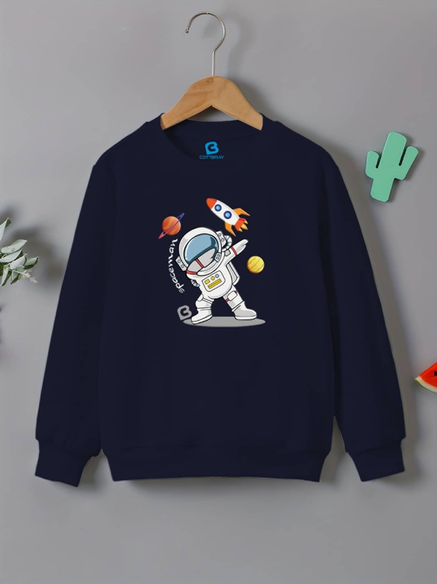     			NASTYKID Pack of 1 Boys Fleece Sweatshirt ( Navy )