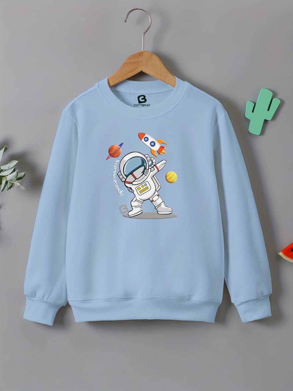     			NASTYKID Pack of 1 Boys Fleece Sweatshirt ( Sky Blue )