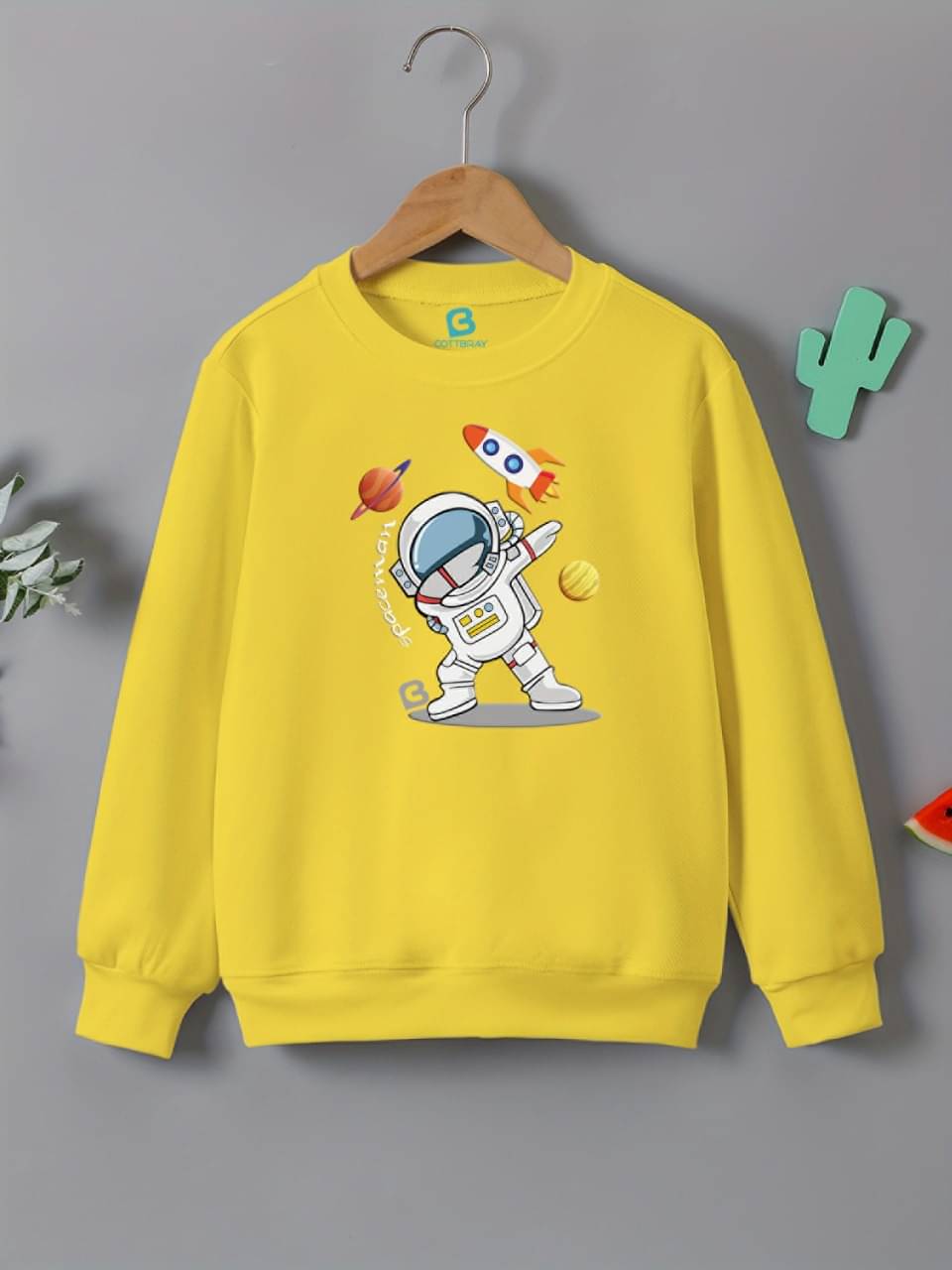     			NASTYKID Pack of 1 Boys Fleece Sweatshirt ( Yellow )