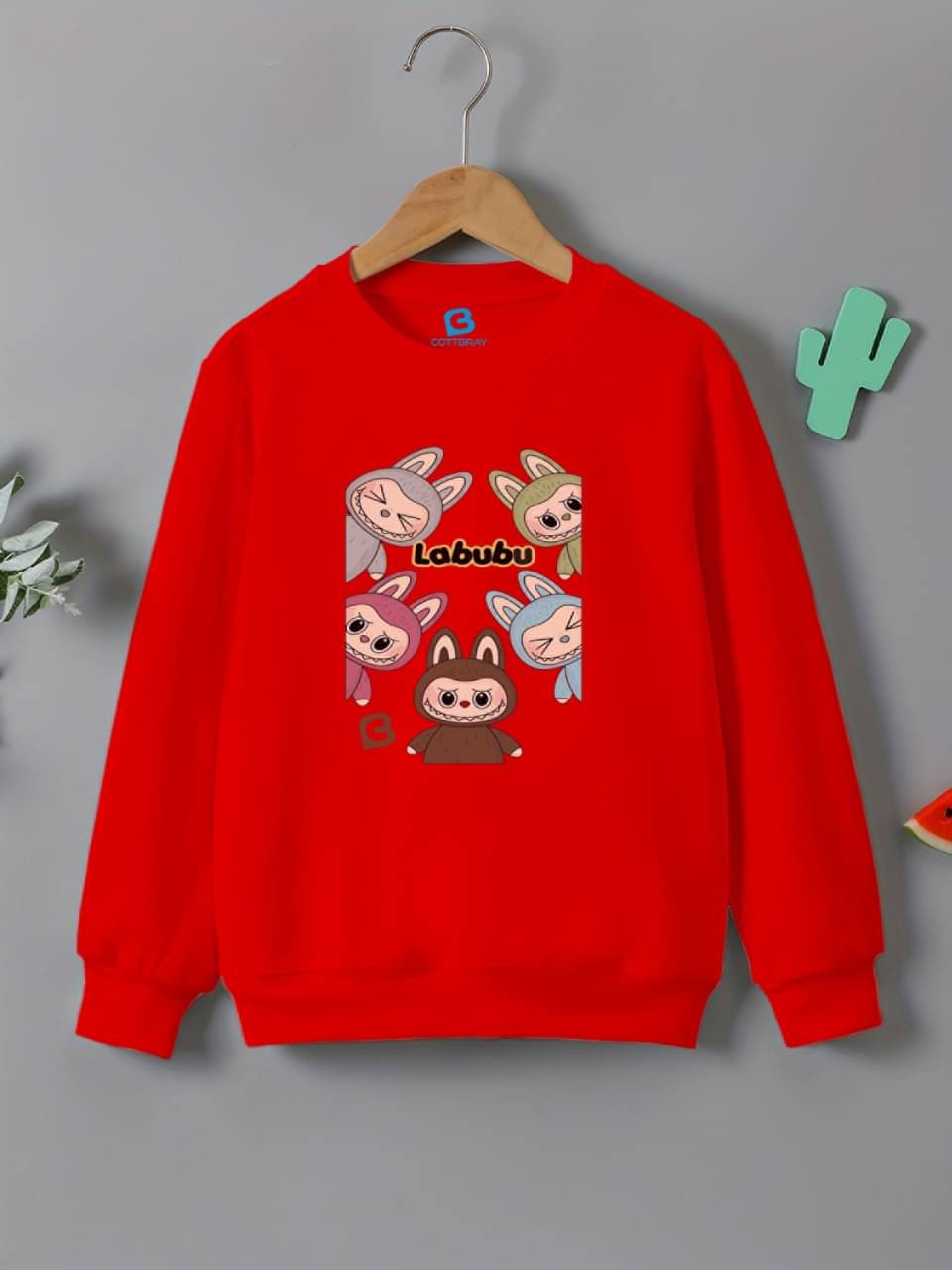    			NASTYKID Pack of 1 Girls Fleece Sweatshirt ( Red )