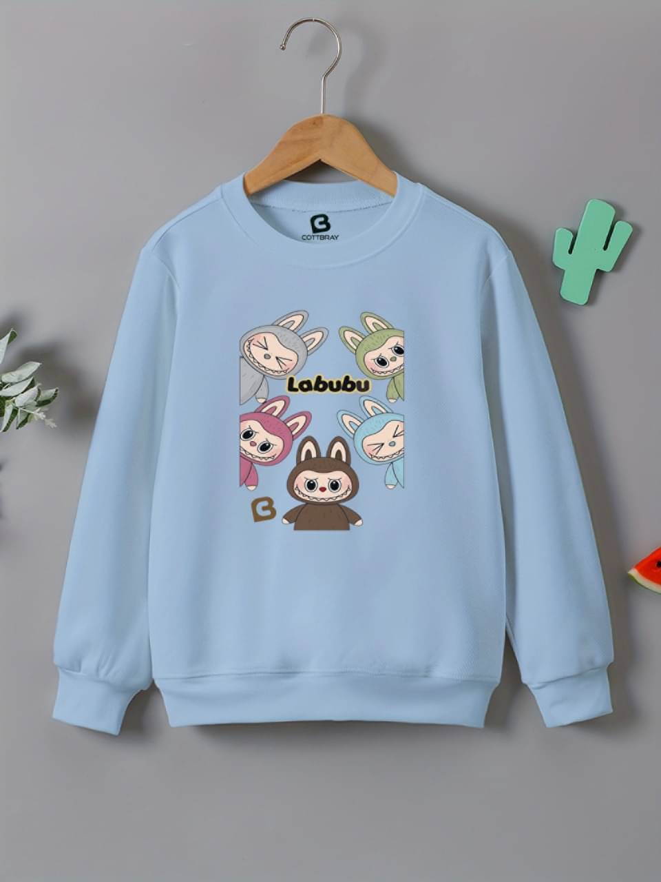     			NASTYKID Pack of 1 Girls Fleece Sweatshirt ( Sky Blue )