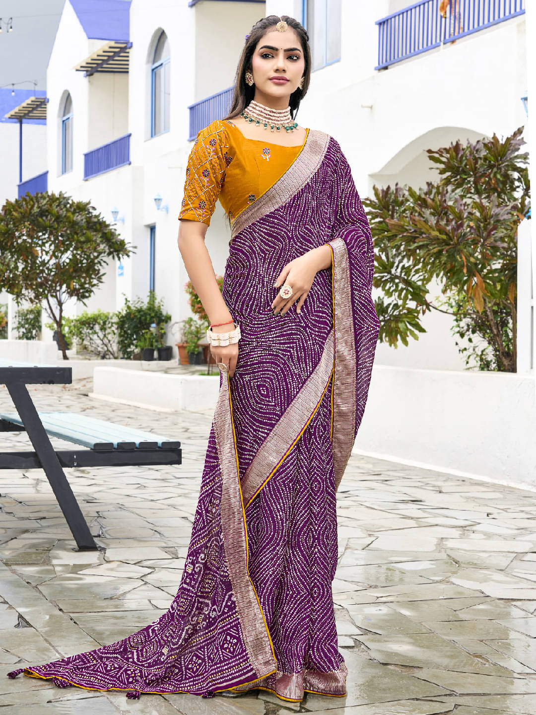     			PANZORA Silk Solid Regular Saree Without Blouse Piece ( Multicolor 1 )