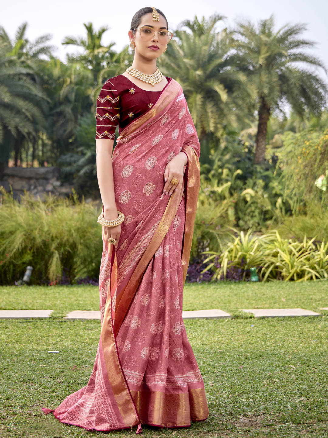 PANZORA Silk Solid Regular Saree Without Blouse Piece ( Peach )     			PANZORA Silk Solid Regular Saree Without Blouse Piece ( Peach )