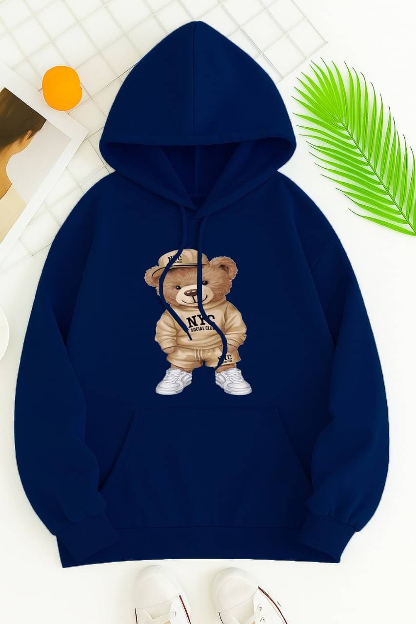     			PERSONALITEE Fleece Hooded Men's Sweatshirt - Dark Blue ( Pack of 1 )