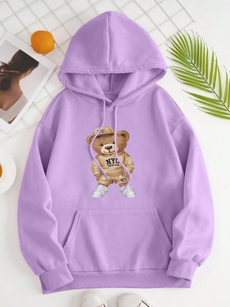     			PERSONALITEE Fleece Hooded Men's Sweatshirt - Purple ( Pack of 1 )
