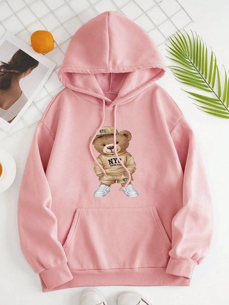     			PERSONALITEE Fleece Hooded Men's Sweatshirt - Pink ( Pack of 1 )
