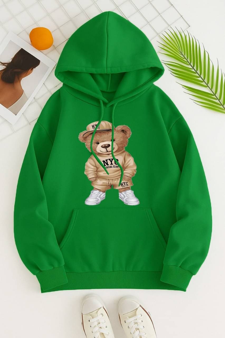     			PERSONALITEE Fleece Hooded Men's Sweatshirt - Green ( Pack of 1 )