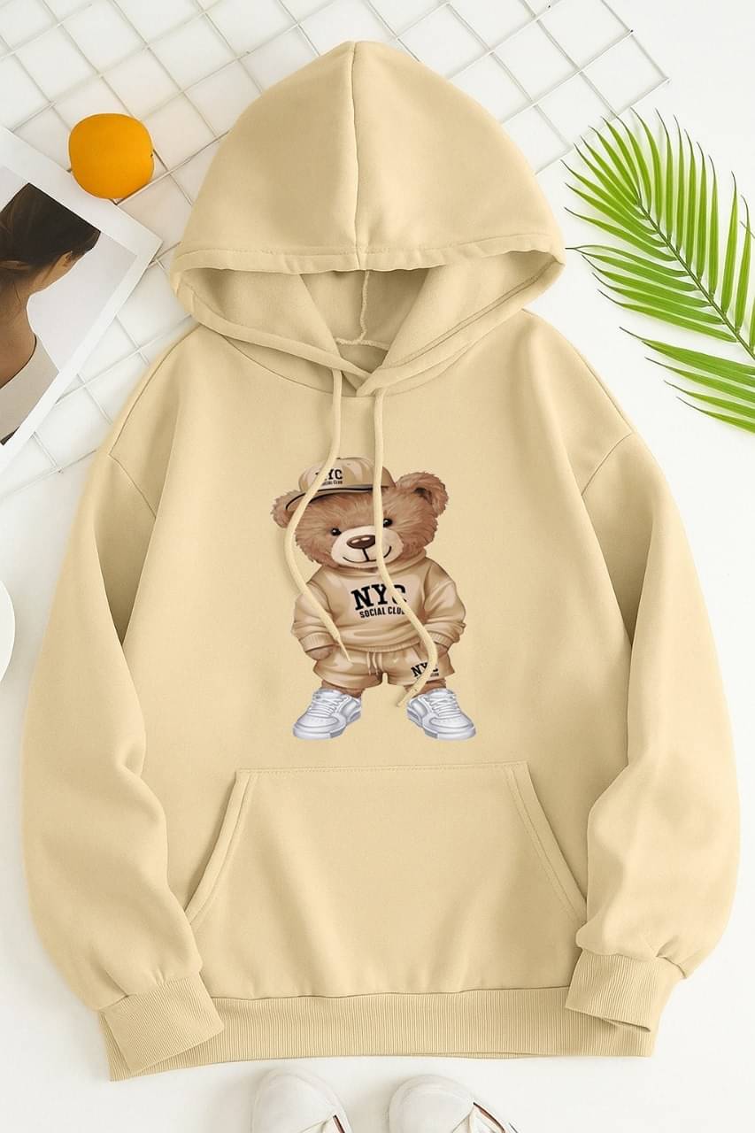     			PERSONALITEE Fleece Hooded Men's Sweatshirt - Beige ( Pack of 1 )