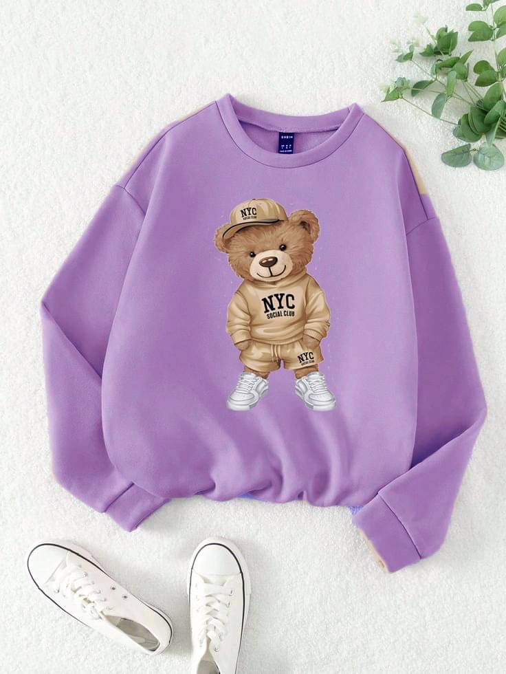     			PERSONALITEE Fleece Round Neck Men's Sweatshirt - Purple ( Pack of 1 )