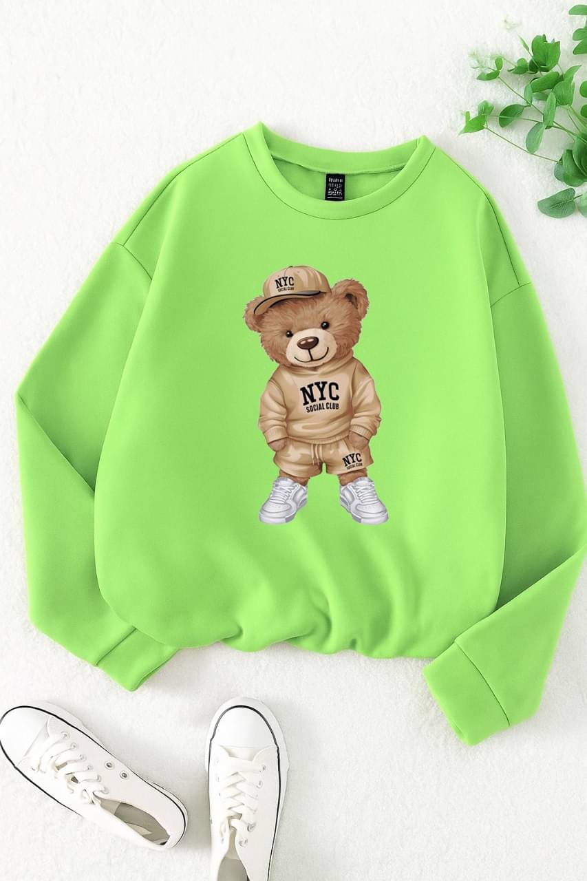     			PERSONALITEE Fleece Round Neck Men's Sweatshirt - Mint Green ( Pack of 1 )