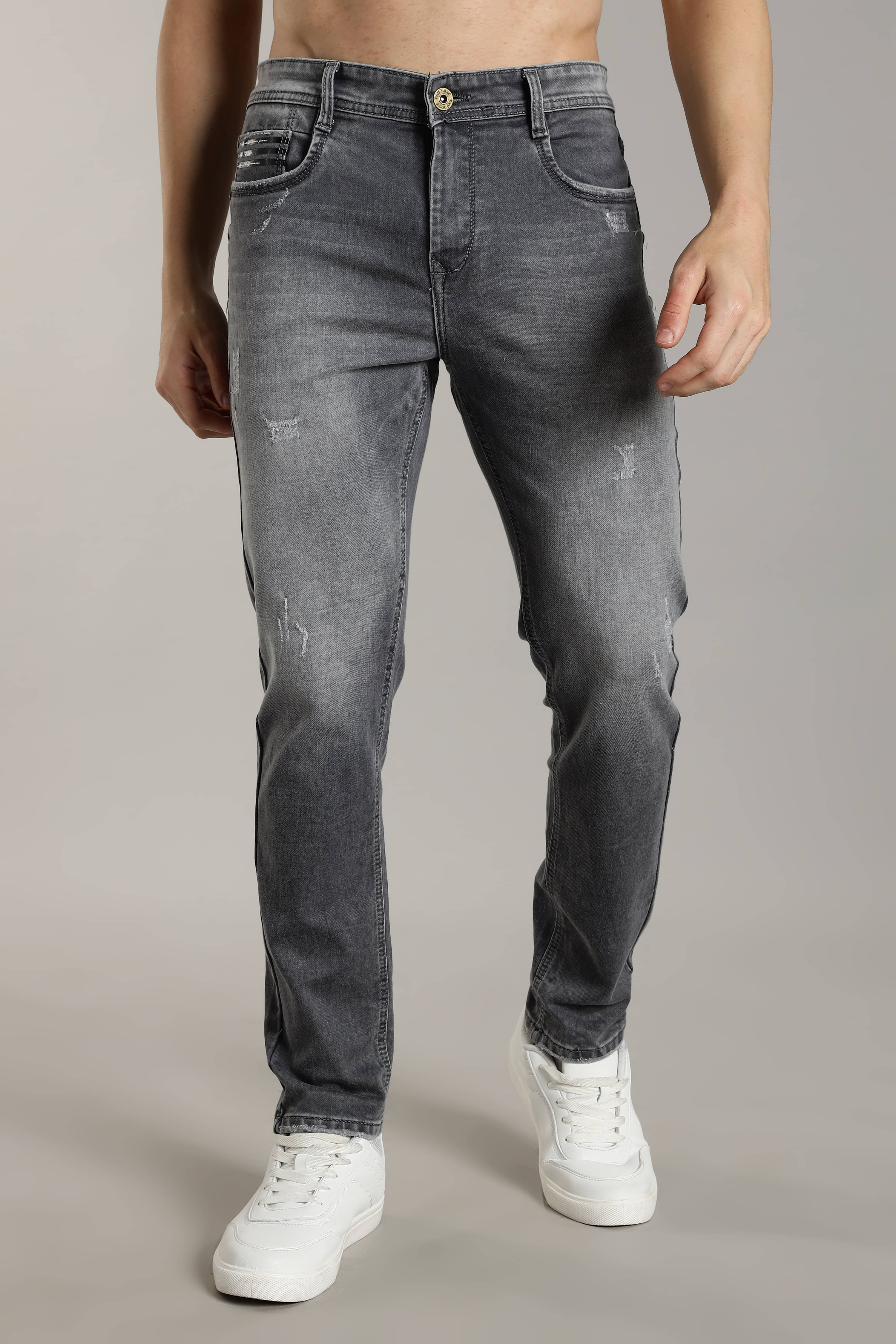 Paul Street Regular Fit Basic Men's Jeans - Grey ( Pack of 1 )     			Paul Street Regular Fit Basic Men's Jeans - Grey ( Pack of 1 )