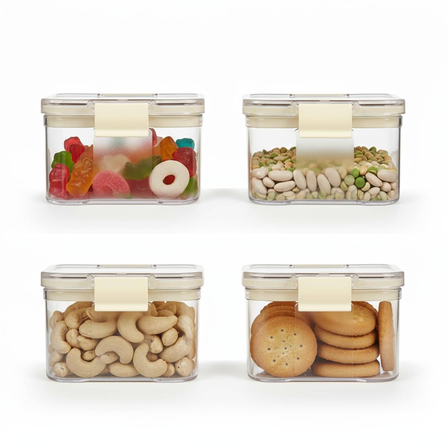     			PearlPet Click and seal PET Transparent Multi-Purpose Container ( Set of 4 )