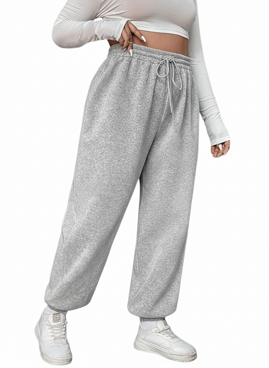     			Posu Trendz Women Cotton Blend Casual Trousers ( Grey )