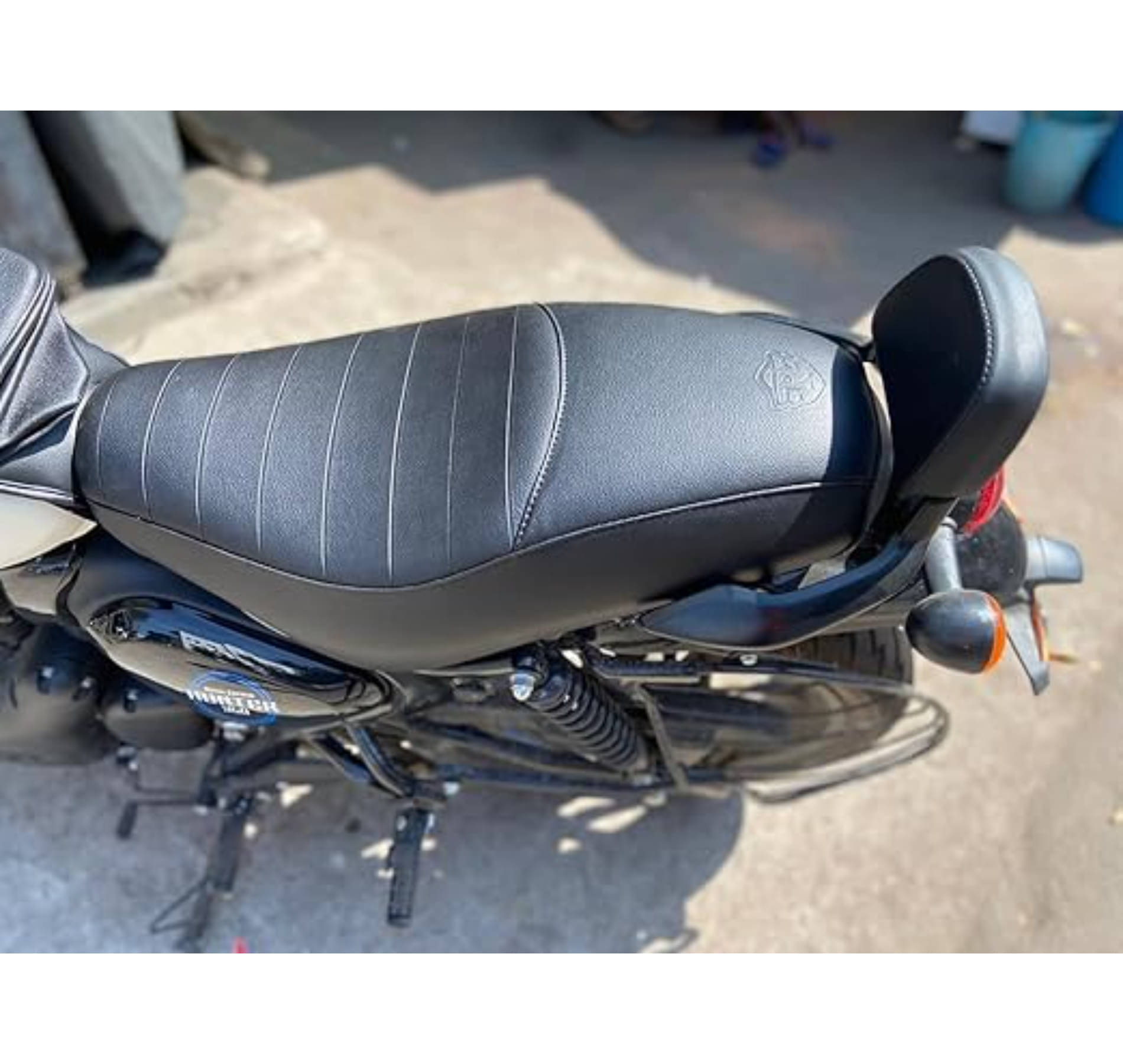     			Pure Biking Fox Leather Seat Cover Compatible With RE Hunter 350