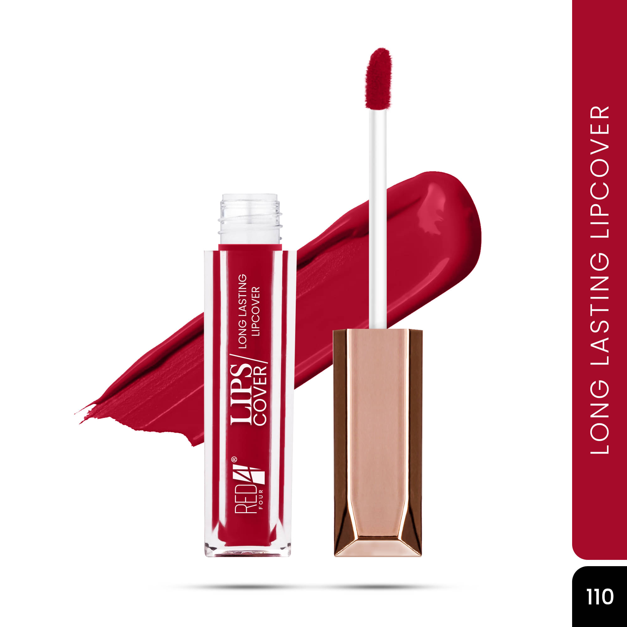     			RED 4 Fuchsia Pink Matte Transferproof Liquid Lipstick ( Pack of 1 )