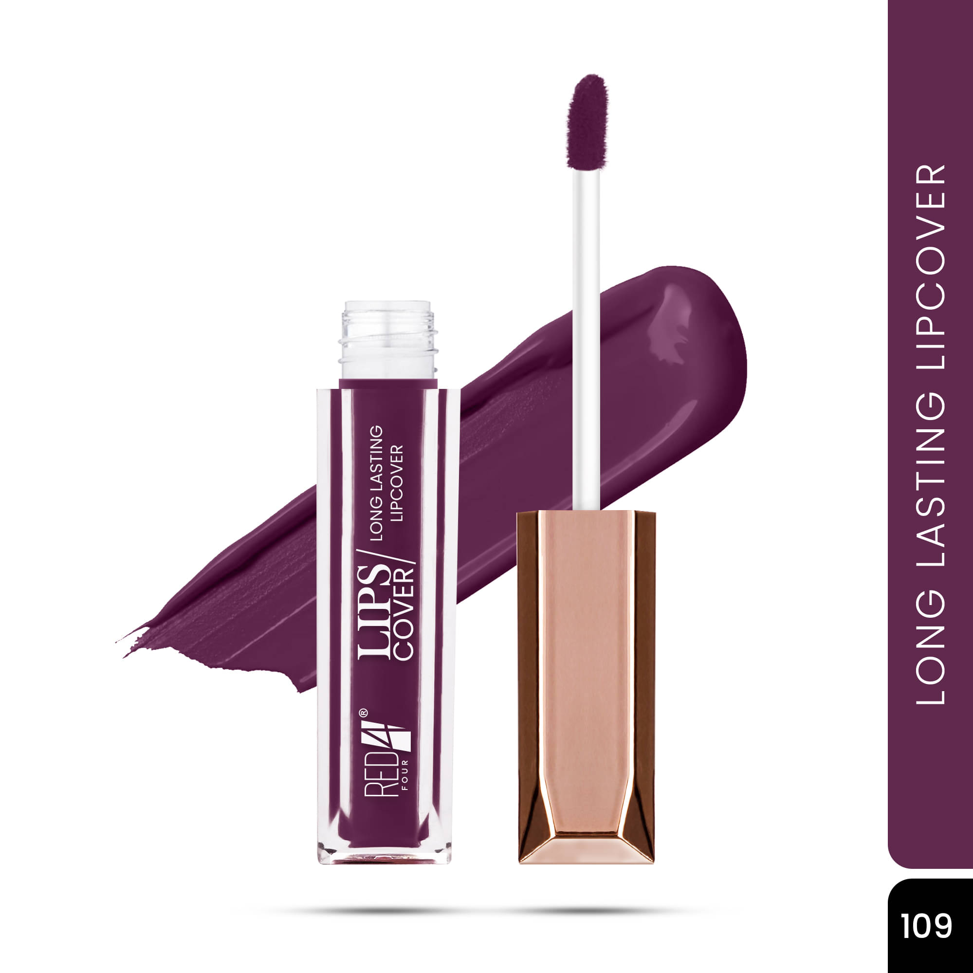     			RED 4 Grape Matte Transferproof Liquid Lipstick ( Pack of 1 )