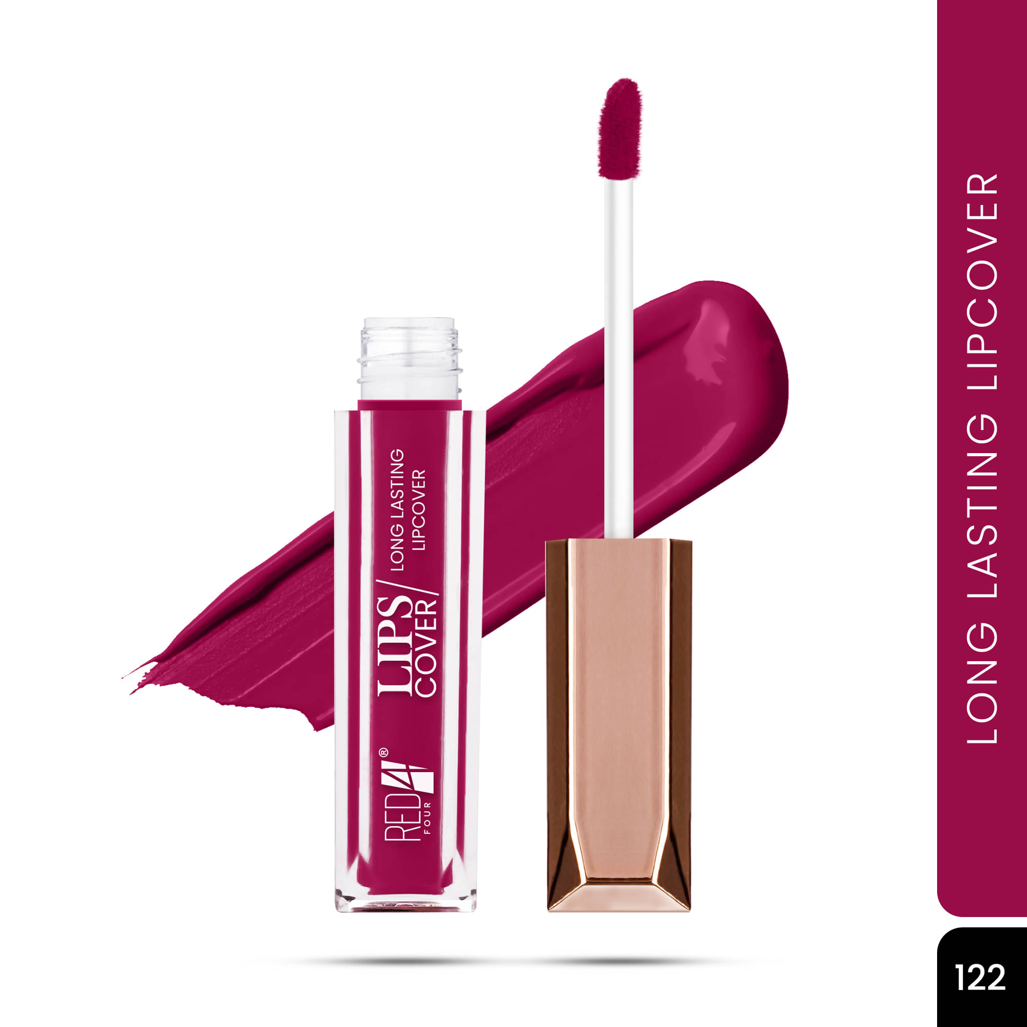     			RED 4 Magenta Matte Transferproof Liquid Lipstick ( Pack of 1 )