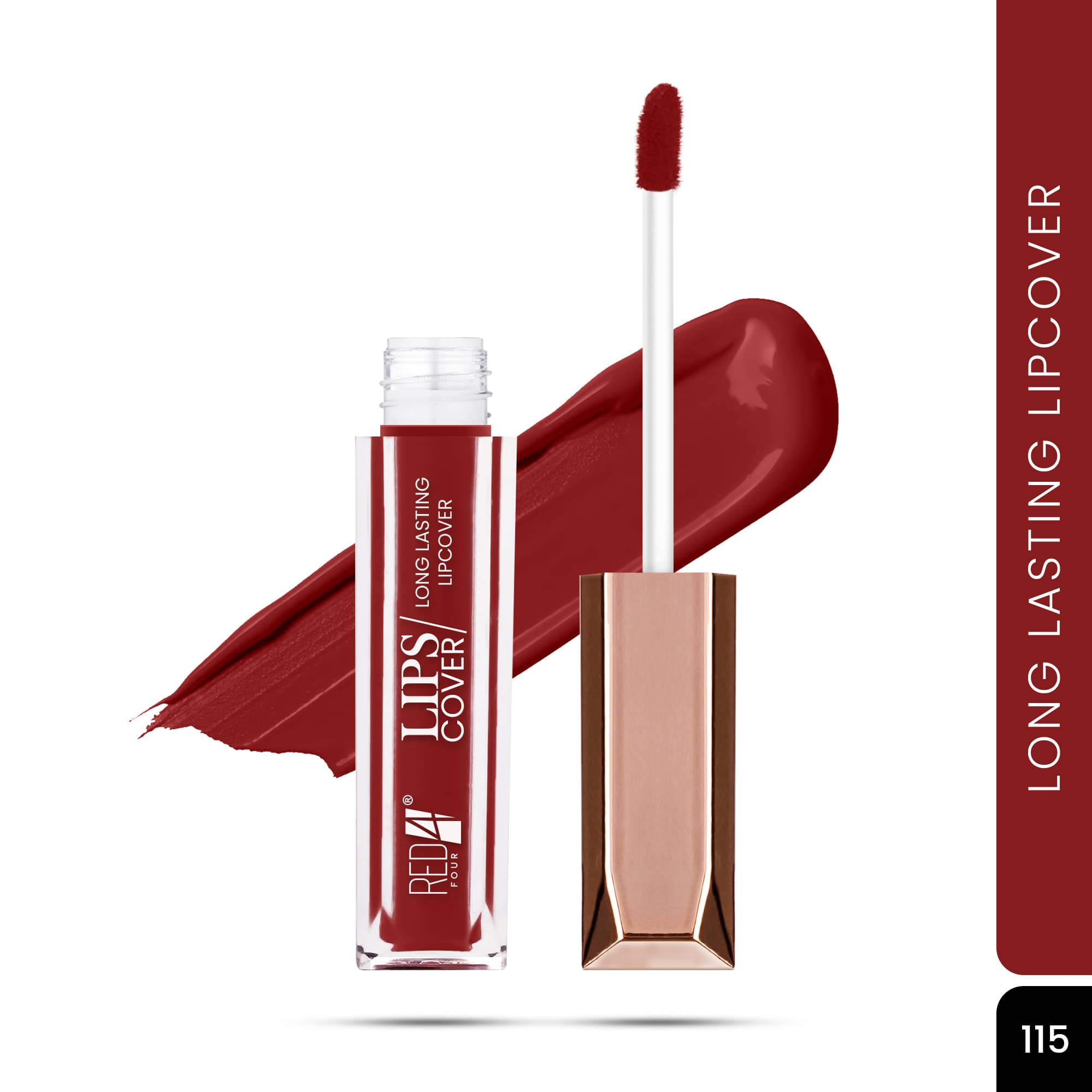     			RED 4 Multi Matte Transferproof Liquid Lipstick ( Pack of 1 )