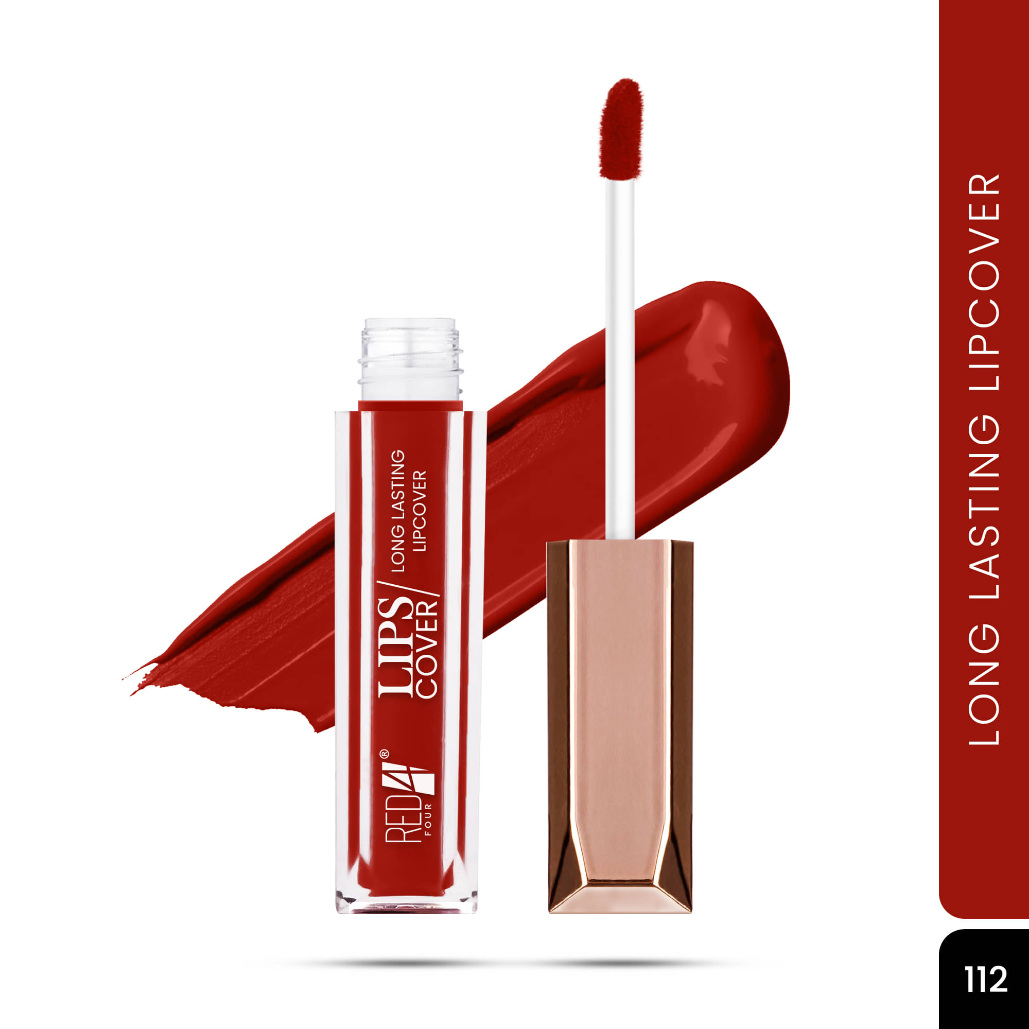     			RED 4 Ruby Red Matte Transferproof Liquid Lipstick ( Pack of 1 )
