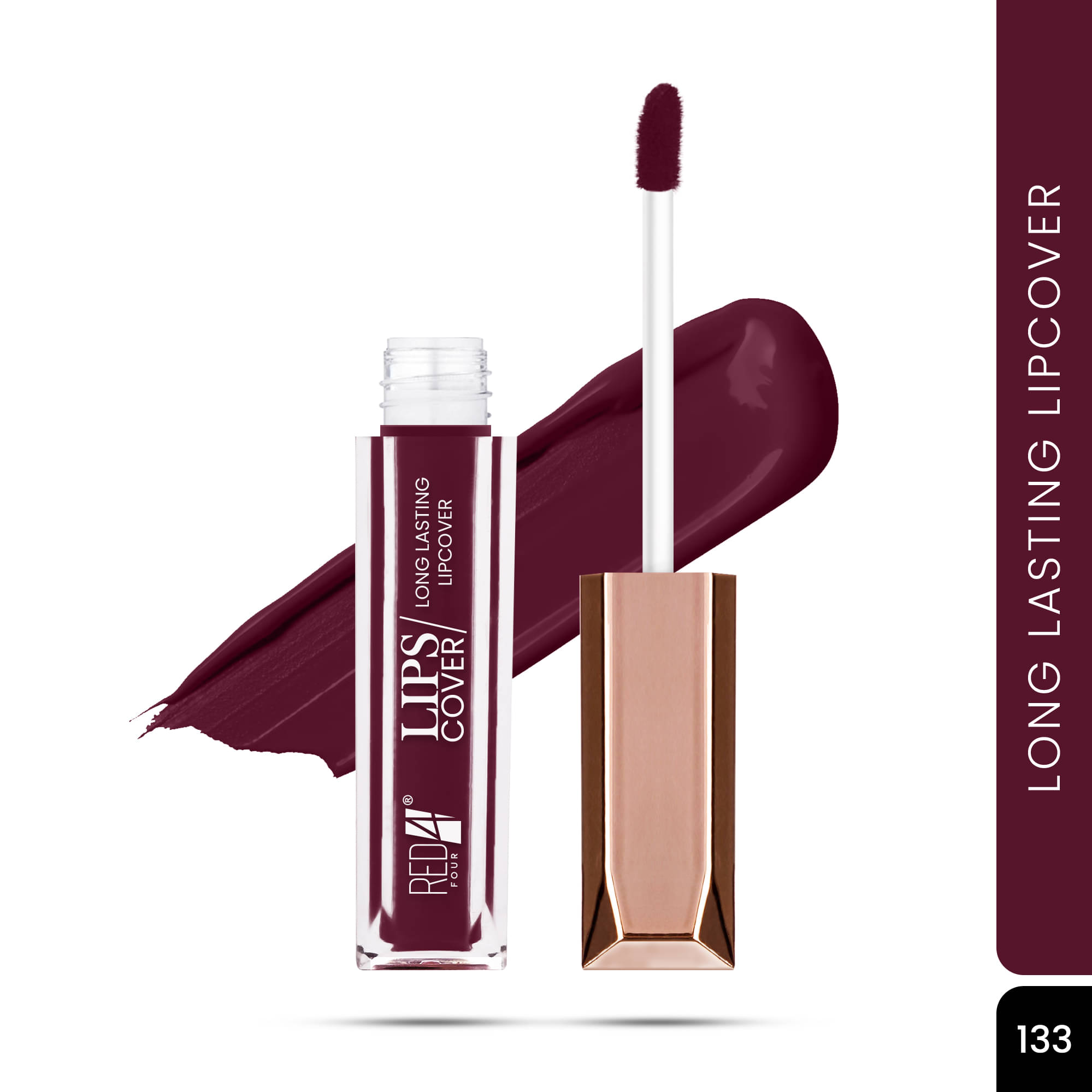     			RED 4 Wine Drop Matte Transferproof Liquid Lipstick ( Pack of 1 )