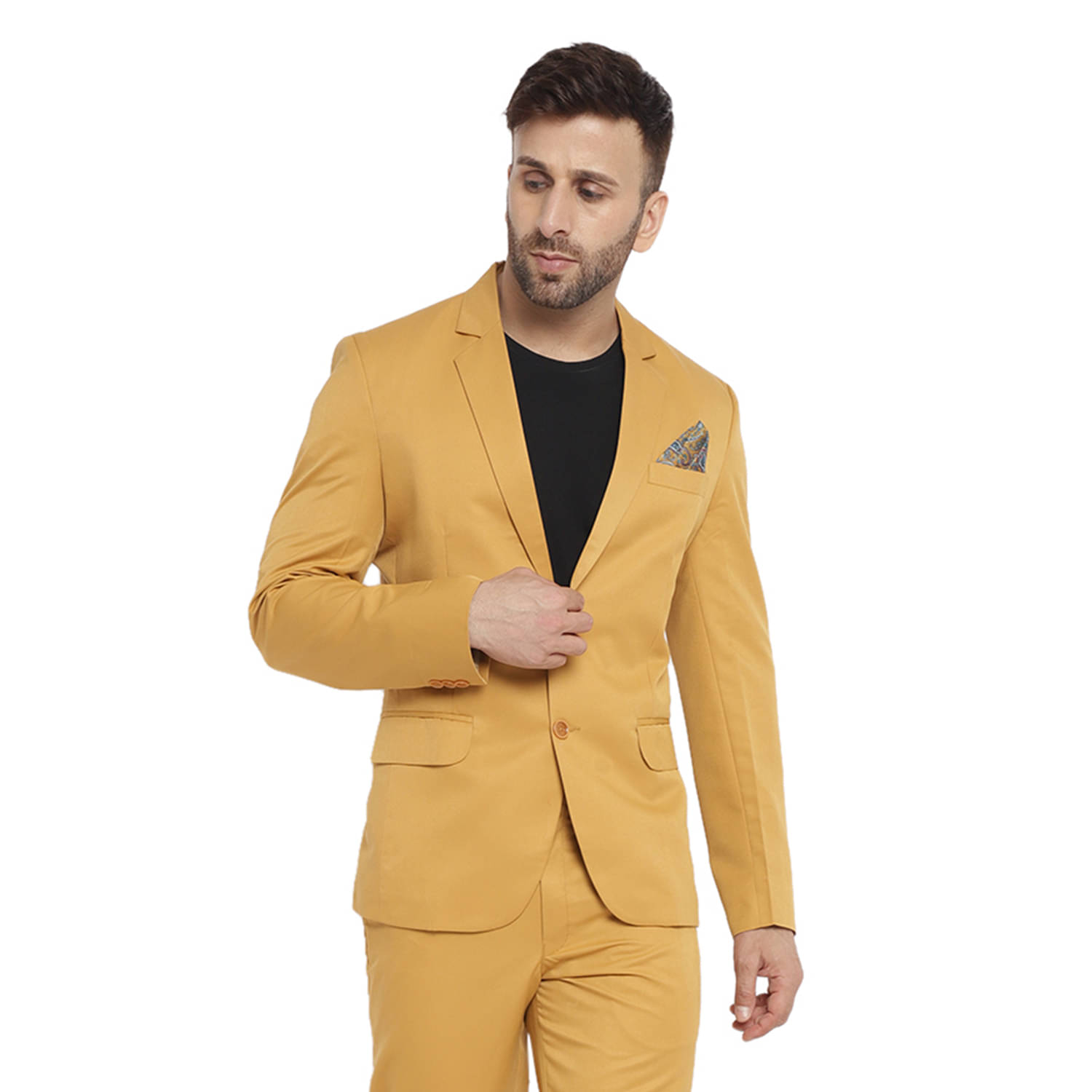     			REFULGENT Viscose Men's Blazer - Mustard ( Pack of 1 )